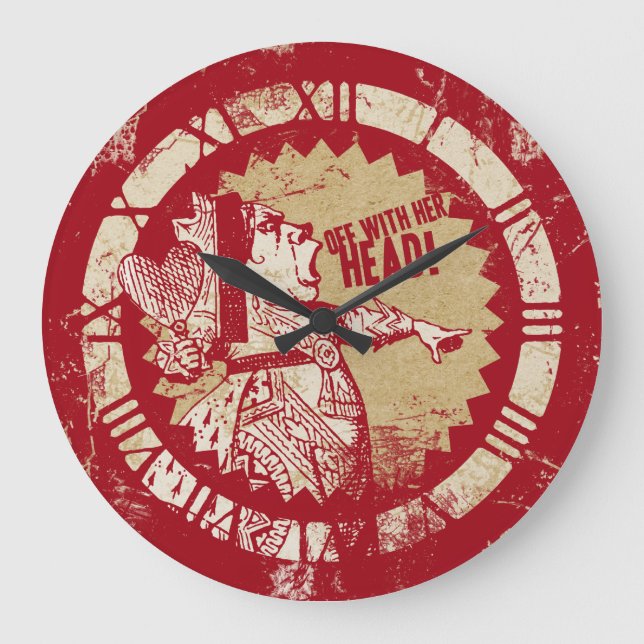 Alice Vintage Red Queen Large Clock (Front)