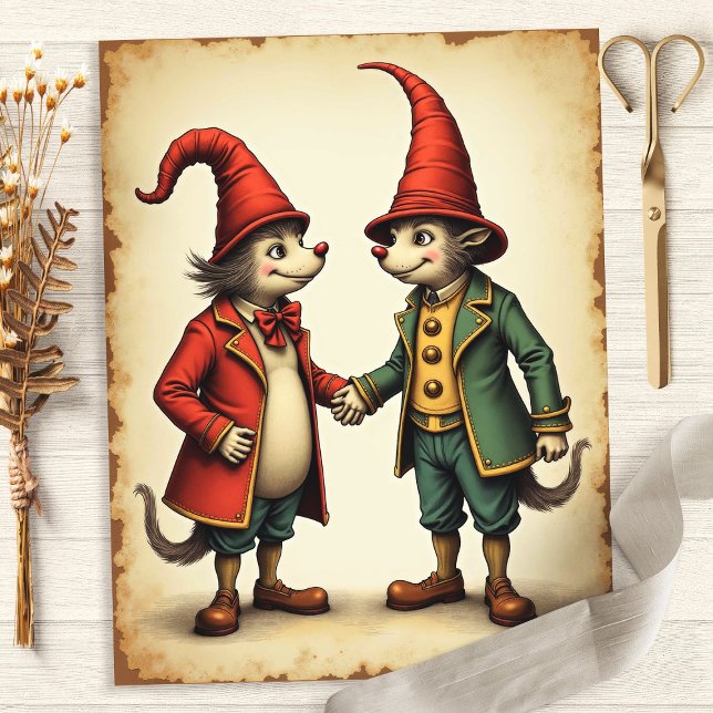 Alice Whimsical Gnomes Scrapbook Paper (Creator Uploaded)