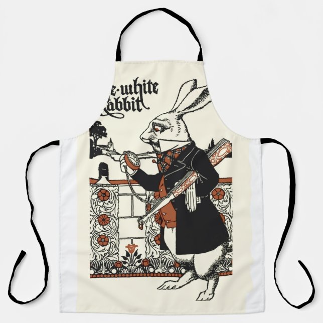 Alice White Rabbit Classic Wonderland  Apron (Front)