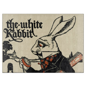 Alice White Rabbit Classic Wonderland  Cutting Board