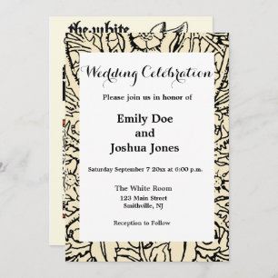 Alice White Rabbit Classic Wonderland  Invitation