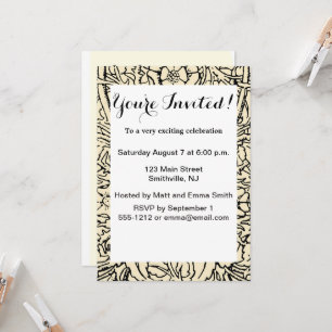 Alice White Rabbit Classic Wonderland  Invitation