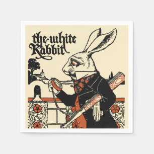 Alice White Rabbit Classic Wonderland Napkin