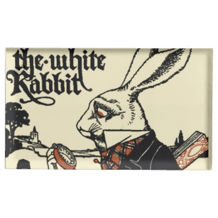 Alice White Rabbit Classic Wonderland  Place Card Holder