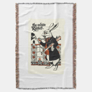 Alice White Rabbit Classic Wonderland Throw Blanket
