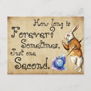 Alice - White Rabbit - How Long is Forever? Postcard