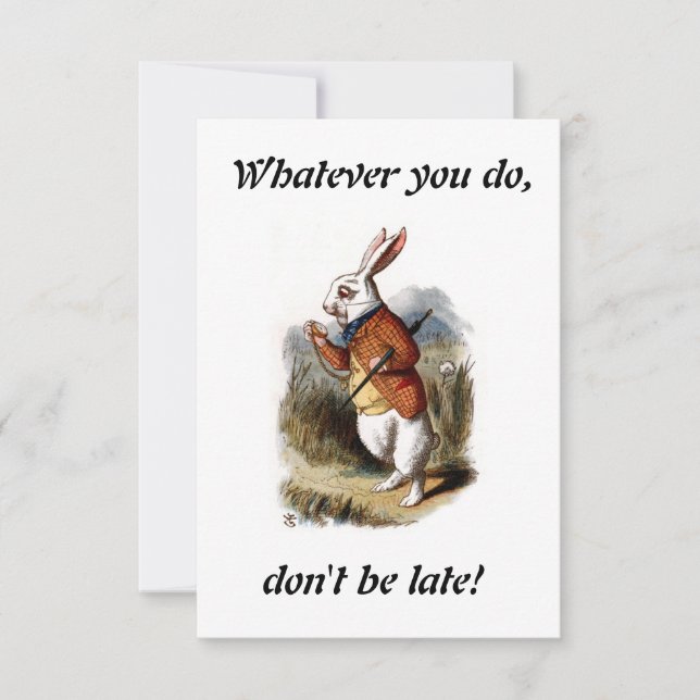 Alice - White Rabbit Invitation (Front)