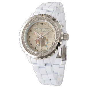Alice & White Rabbit Vintage Dictionary Art Quote Watch