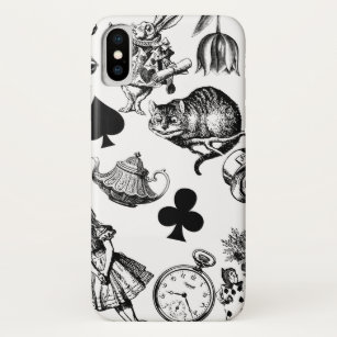 Alice White Rabbit Wonderland Cheshire Cat Case-Mate iPhone Case