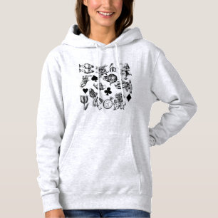 Alice White Rabbit Wonderland Cheshire Cat Hoodie