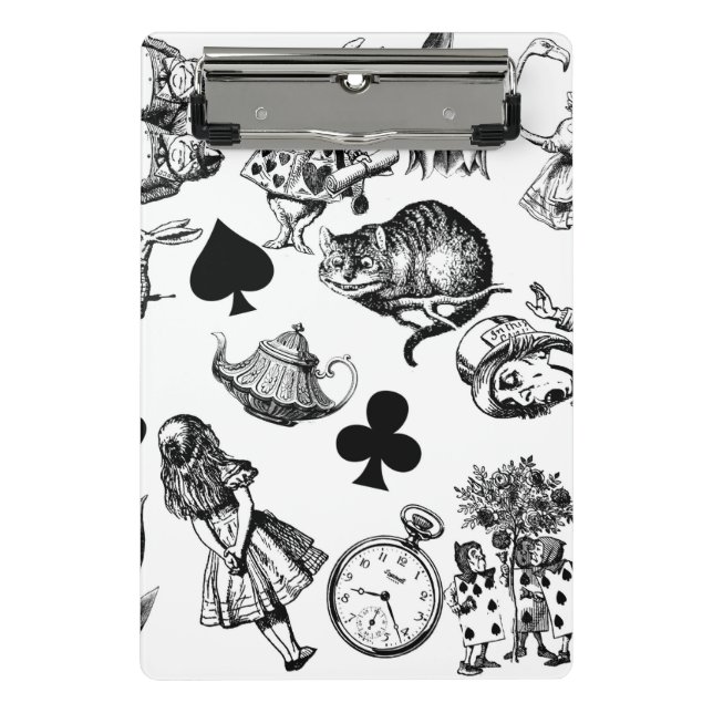 Alice White Rabbit Wonderland Classic Mini Clipboard (Front)