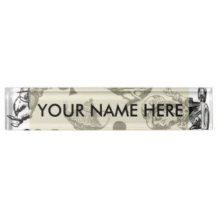 Alice White Rabbit Wonderland Classic Nameplate