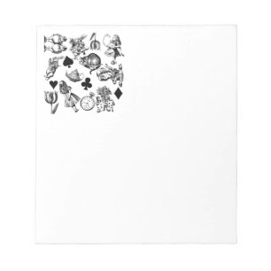 Alice White Rabbit Wonderland Classic Notepad