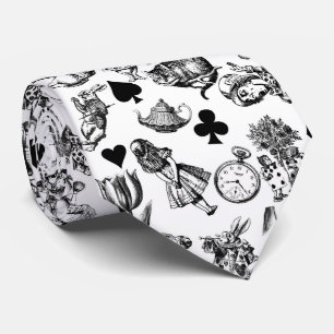 Alice White Rabbit Wonderland Classic Tie