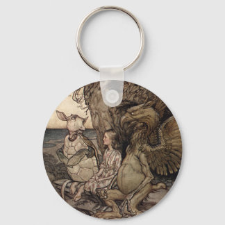 Alice with the Gryphon and the Mock Turtle Key Ring