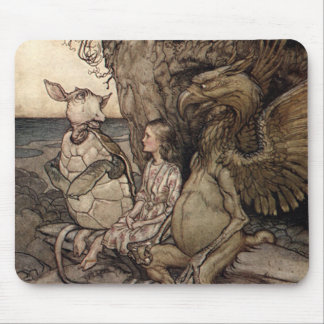 Alice with the Gryphon and the Mock Turtle Mouse Mat