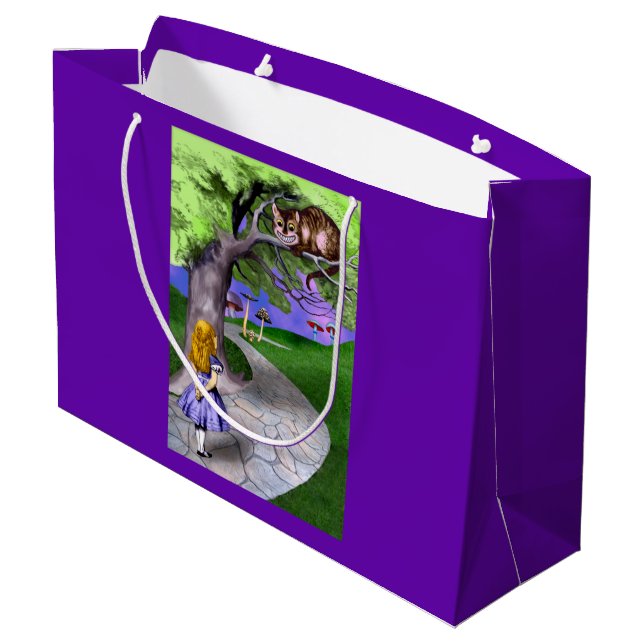 Alice's Adventures in Wonderland Large Gift Bag (Back Angled)
