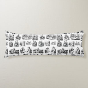 Alice's Adventures in Wonderland pattern Body Cushion