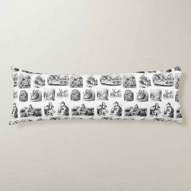 Alice's Adventures in Wonderland pattern Body Cushion (Front)