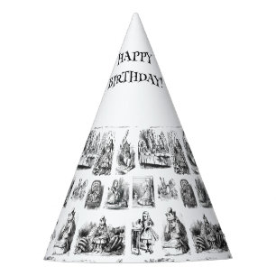 Alice's Adventures in Wonderland pattern Party Hat