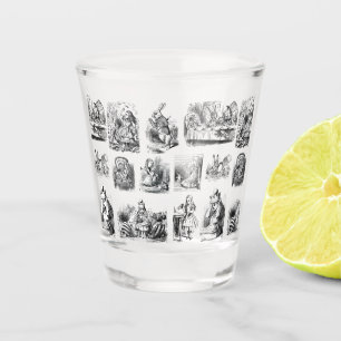 Alice's Adventures in Wonderland Pattern Shot Glass