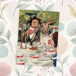Alice's Adventures in Wonderland Tea Party Vintage Card