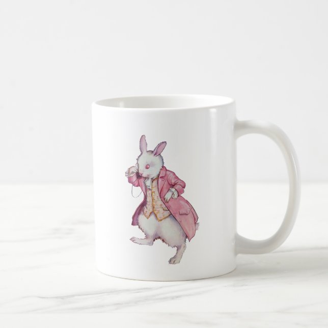 ALICE'S CHARMING WHITE RABBIT COFFEE MUG (Right)