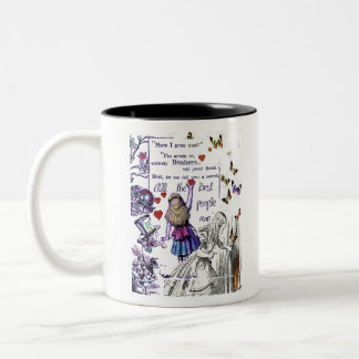 Alice's curiosity Two-Tone coffee mug