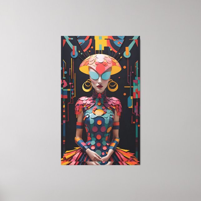 Alice's New Afternoon Tea Party - Ken Gauge Art Canvas Print (Front)