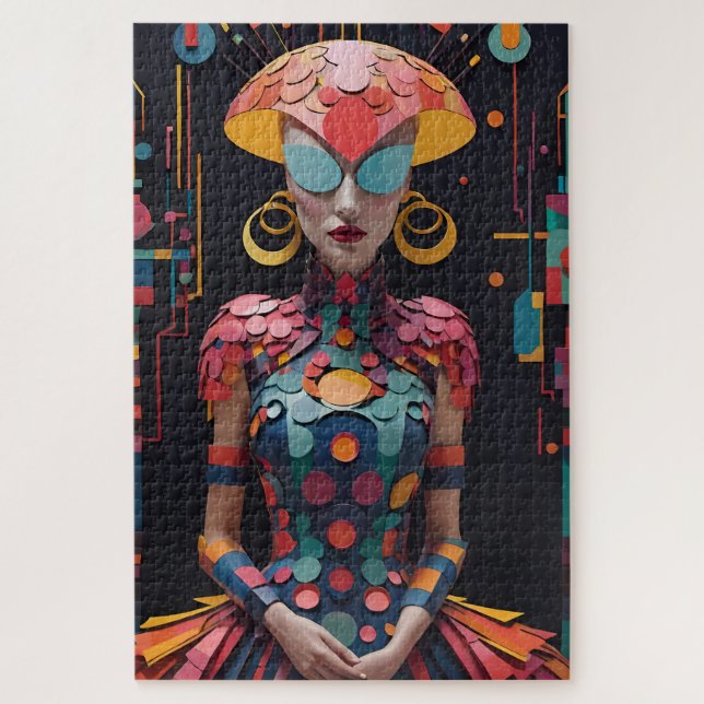 Alice's New Afternoon Tea Party - Ken Gauge Art Jigsaw Puzzle (Vertical)