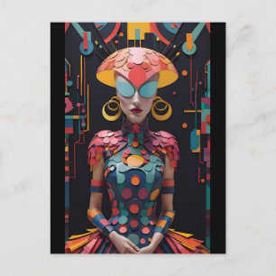 Alice's New Afternoon Tea Party - Ken Gauge Art Postcard