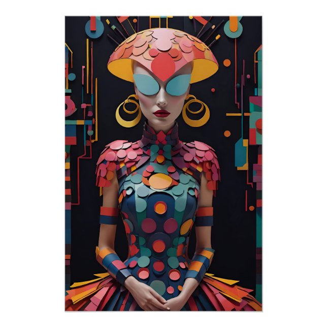 Alice's New Afternoon Tea Party - Ken Gauge Art Poster (Front)