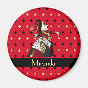 Alice's Queen of Hearts in Red Personalised  Magnet