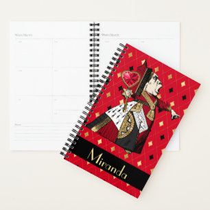 Alice's Queen of Hearts in Red Personalised Planner