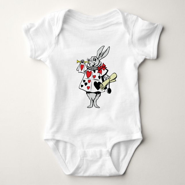 Alice's Rabbit Baby Bodysuit (Front)