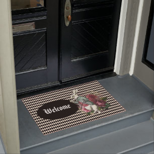 Alice's Rabbit on Harlequin Customisable Doormat