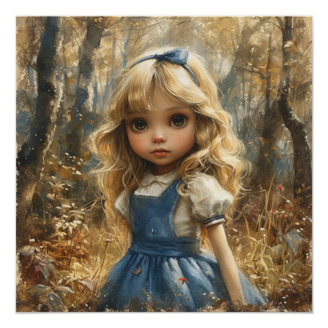 Alice's Whimsical Journey: Wonderland Whimsy Poster (Front)