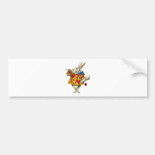 ALICE'S WHITE RABBIT BUMPER STICKER