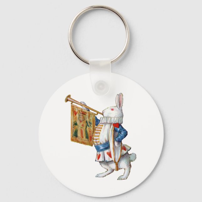 ALICES WHITE RABBIT IN WONDERLAND KEY RING (Front)