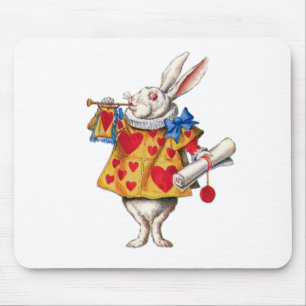 ALICE'S WHITE RABBIT IN WONDERLAND MOUSE MAT