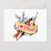 Alice's White Rabbit says, "I love Alice"