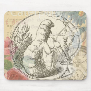 Alice's Wonderland Caterpillar: Original Tenniel Mouse Mat