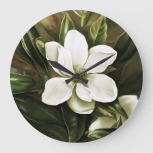 Alicia H. Laird: Magnolia Grandflora Large Clock