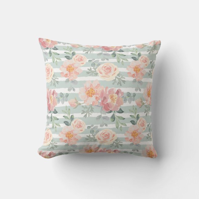 Alicia Rose Stripe Pattern Cushion (Front)