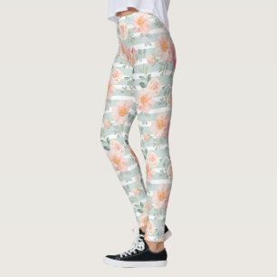 Alicia Rose Stripe Pattern Leggings