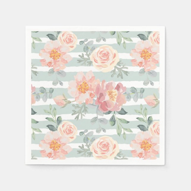 Alicia Rose Stripe Pattern Napkin (Front)