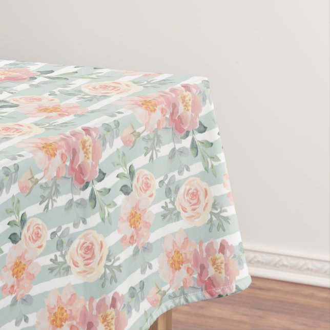 Alicia Rose Stripe Pattern Tablecloth (In Situ)