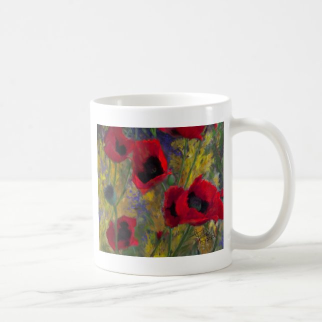 Alicias Poppies Coffee Mug (Right)
