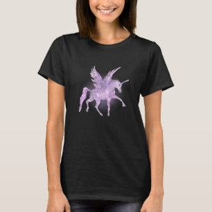 Alicorn Pegasus Watercolor Fantasy Mythical Mystic T-Shirt