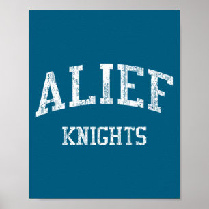 Alief high school hs houston tx vintage sports poster